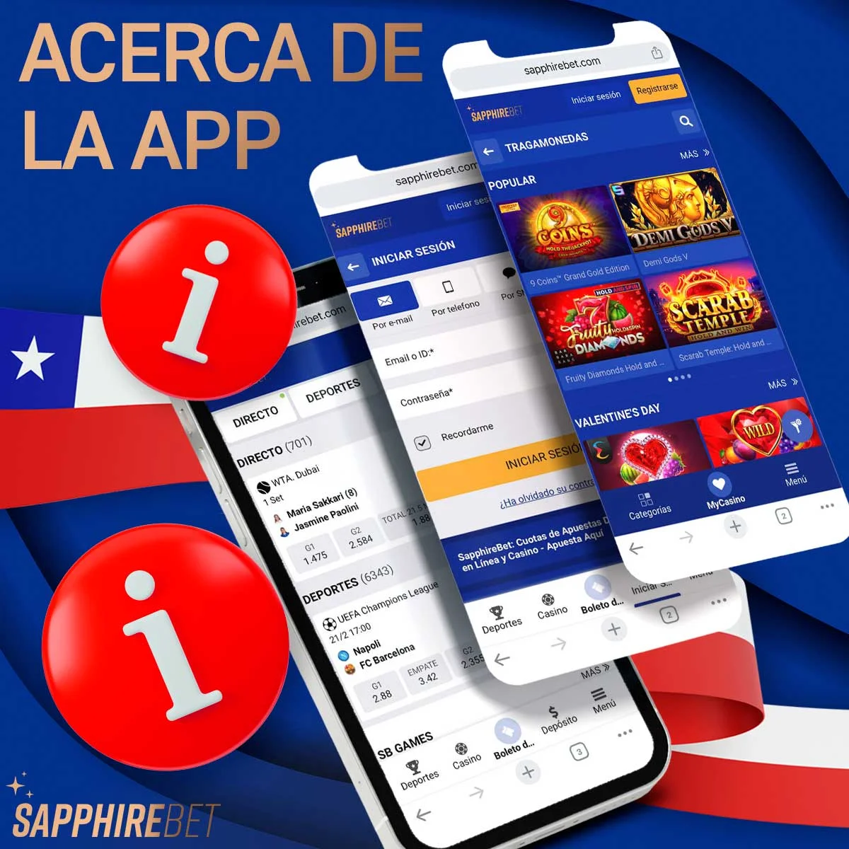 App oficial de Sapphirebet en Chile