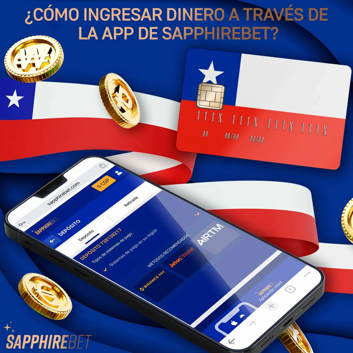 Formas disponibles para recargar tu cuenta Sapphirebet en Chile
