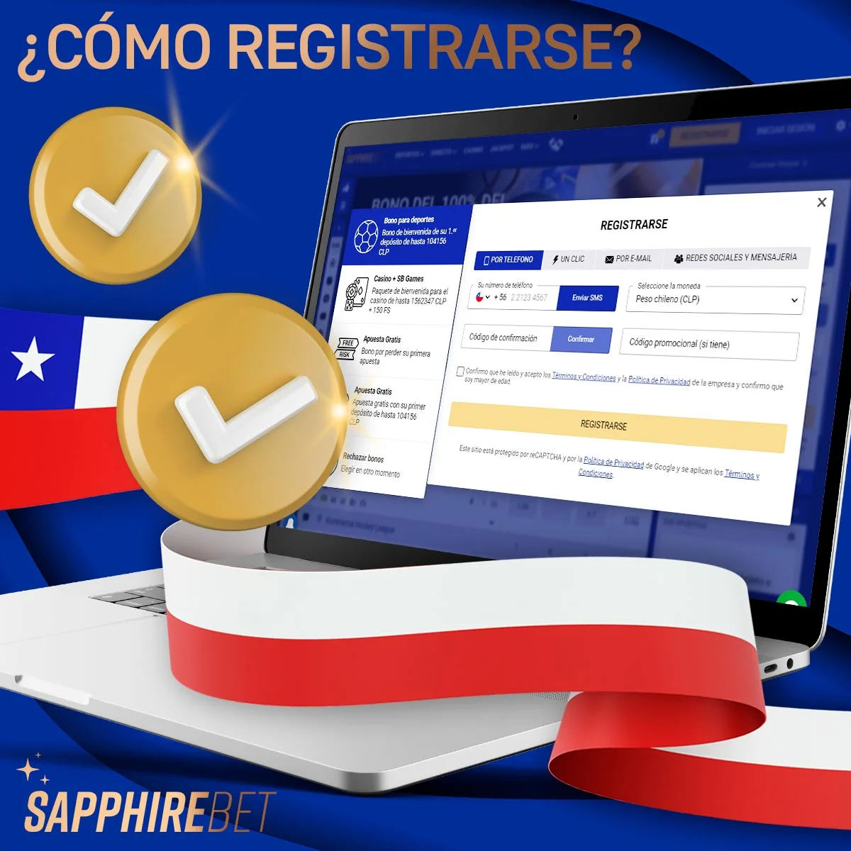 Guía paso a paso para registrarse en Sapphirebet en Chile