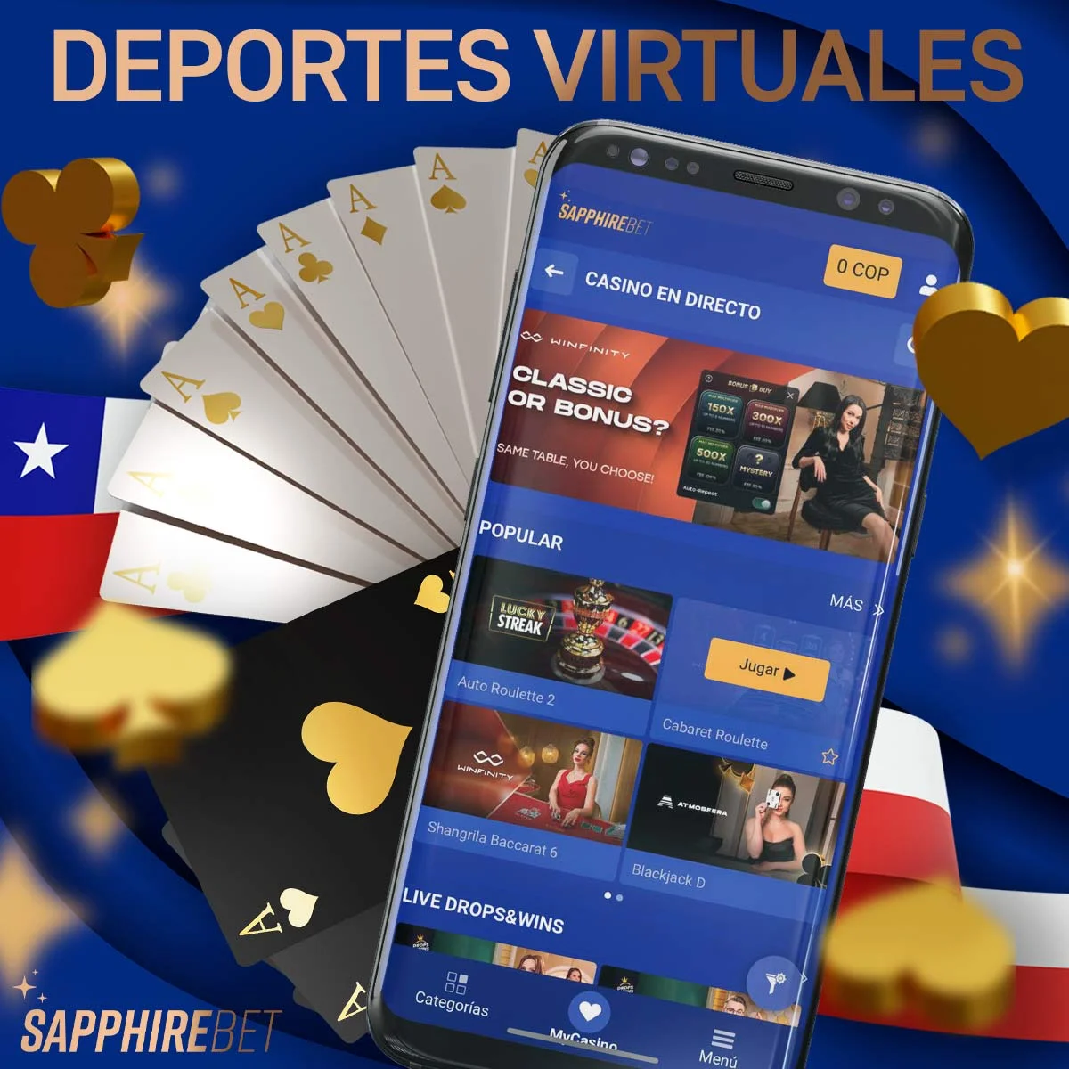 Apuestas virtuales en Sapphirebet Chile
