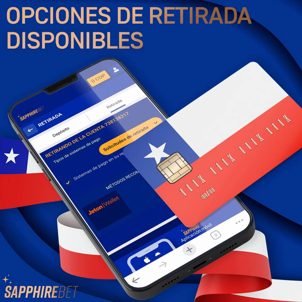 Todas las formas de retirar dinero de Sapphirebet en Chile