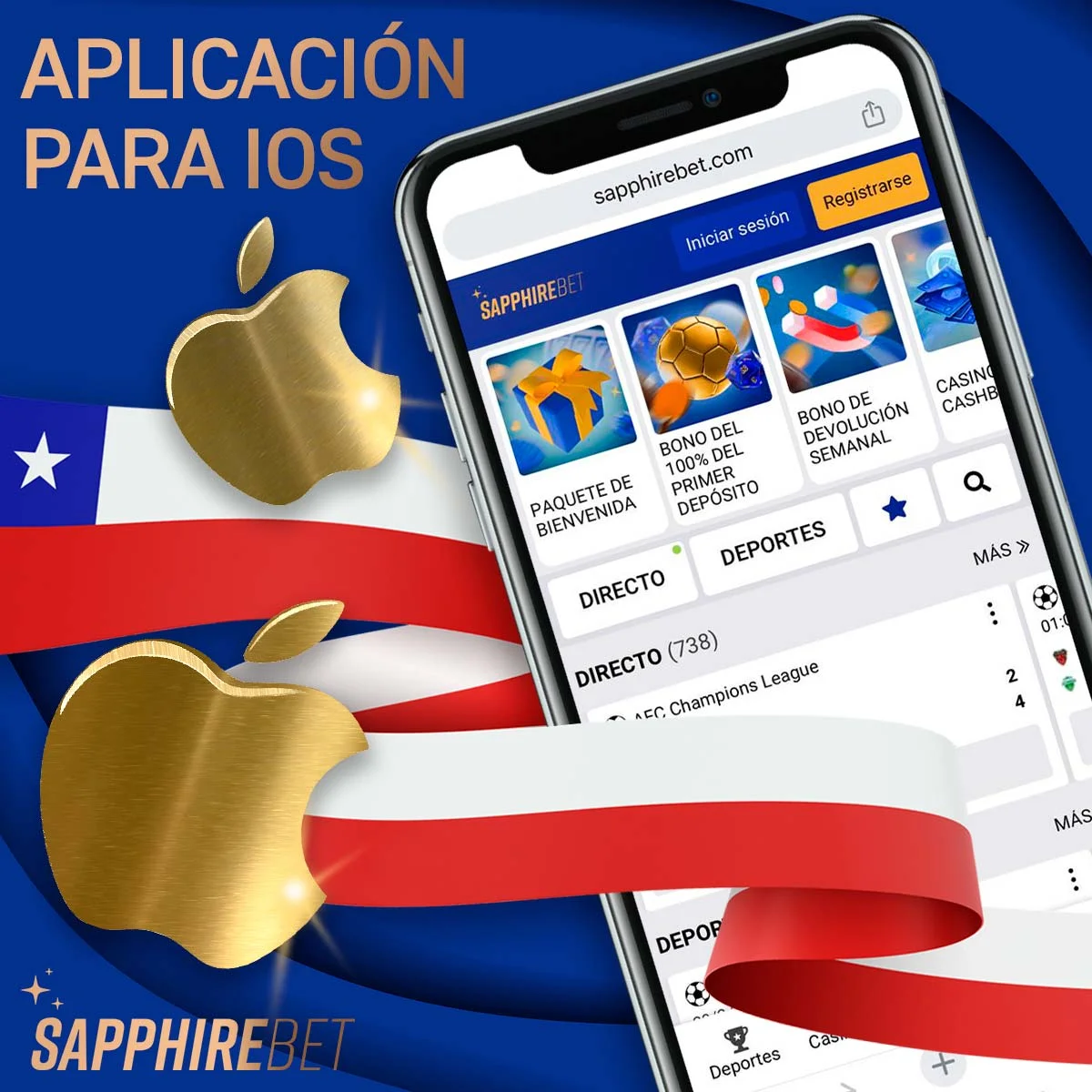 Instrucciones paso a paso para descargar la aplicación móvil de Sapphirebet para ios en Chile