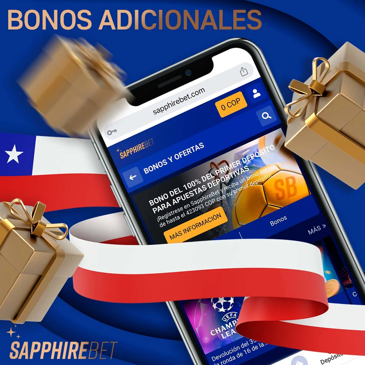 Visión general de los bonos adicionales de Sapphirebet Chile