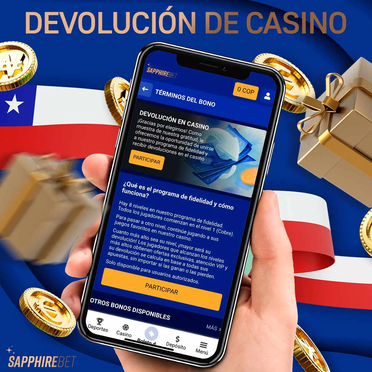 Sapphirebet ofrece cashback de casino