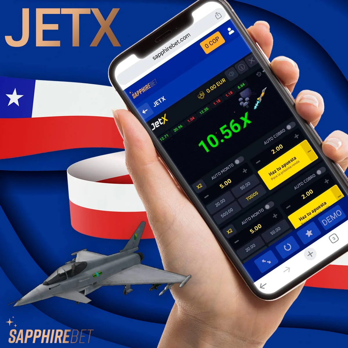 Reseña del popular juego JetX en Sapphirebet en Chile