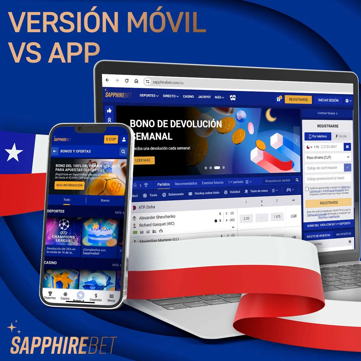 Todos los pros y contras de la app móvil de Sapphirebet y la versión móvil de la web de Sapphirebet en Chile