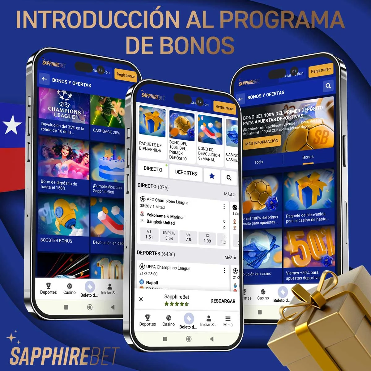 Programa de bonos Sapphirebet en Chile