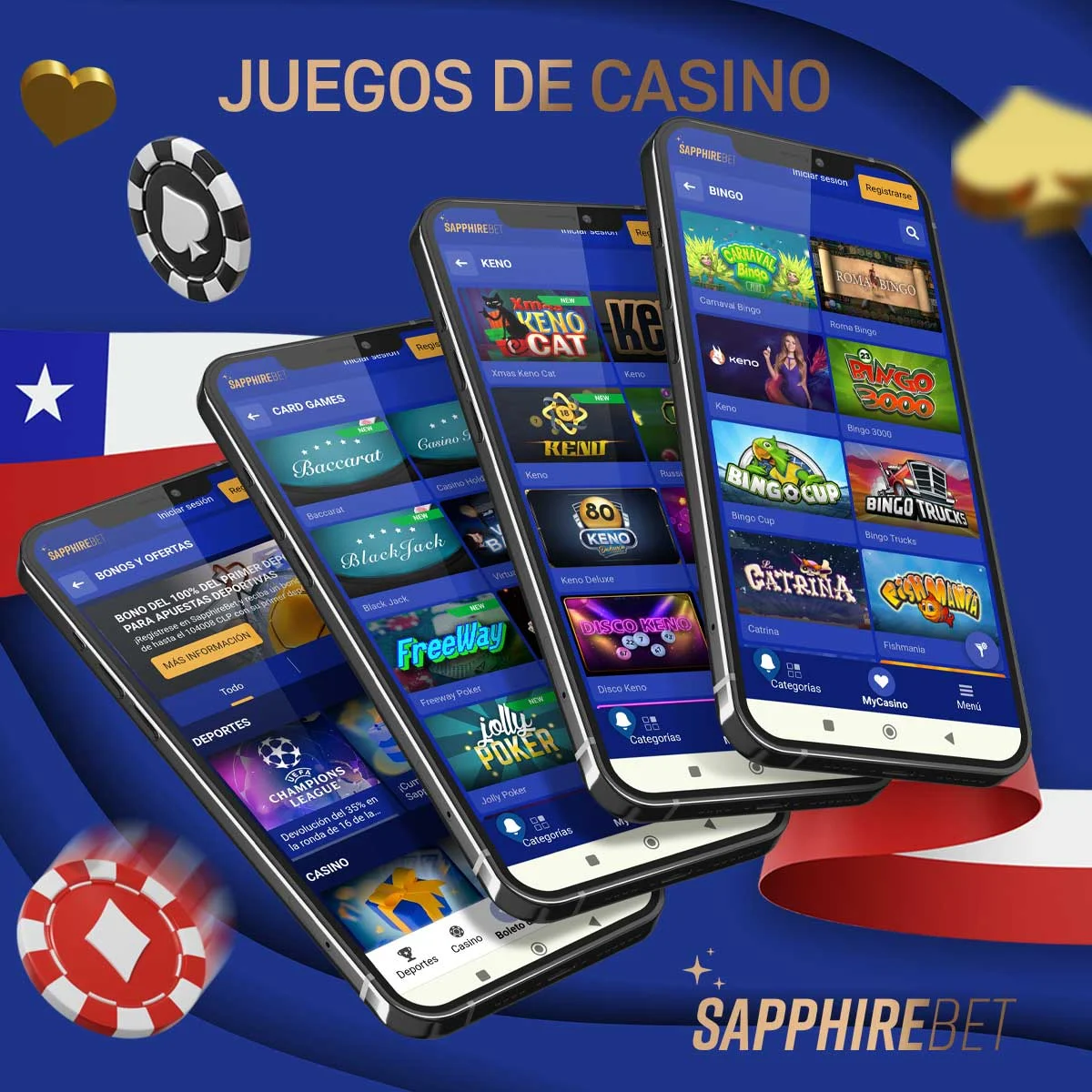 Gran selección de juegos de casino en Sapphirebet