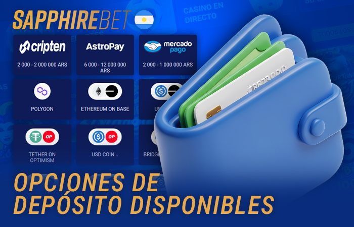 Todas las formas de depositar Sapphirebet en Argentina